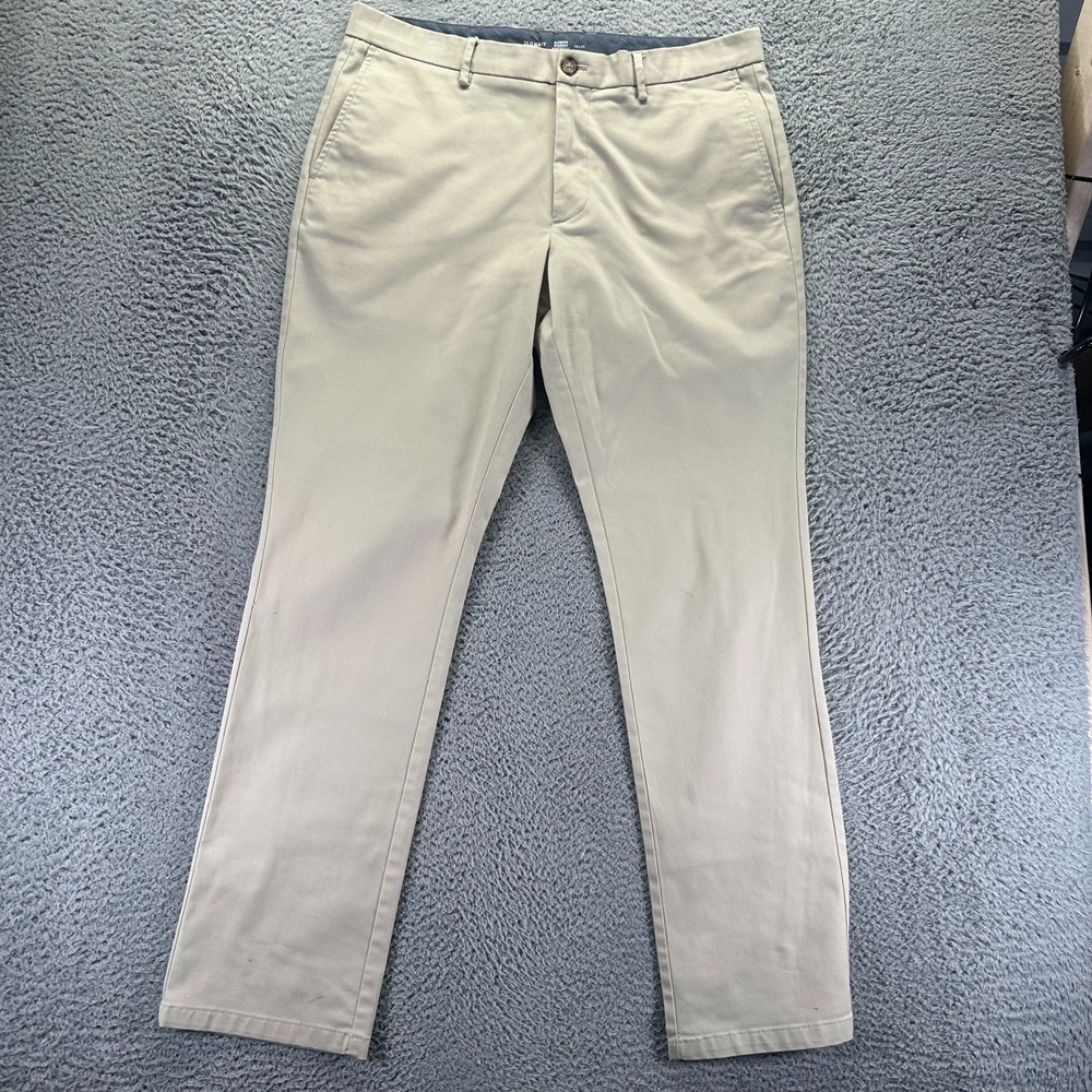 Old Navy Pant Mens 36x34 Beige Cotton Chino Straight Leg Business Office Preppy